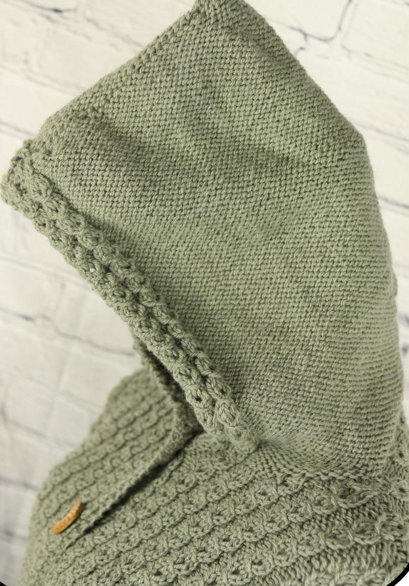 Womens Hooded Cable Rib Longline Cardigan Jacket Pockets Hood 36"- 52" Larger Sizes Aran 10 Ply Worsted