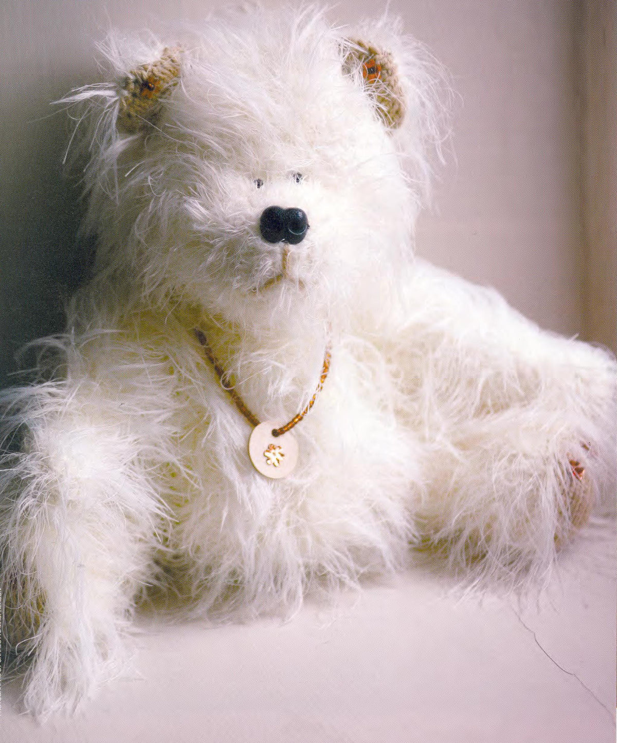 Vintage Shaggy Bear Toy - Knitting Pattern- Long Haired  DK (8Ply) Download PDF 7.5"" or 19cm Sitting- English - Subs yarn required