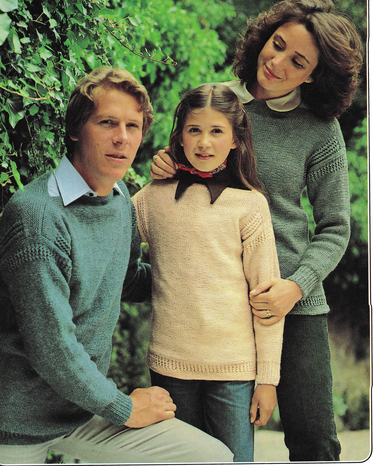 Casual Guernsey His' n 'Hers & Children's Sweaters drop  Sleeve 22" - 40" DK 8 Ply Light Worsted Knitting Pattern PDF Download- Vintage