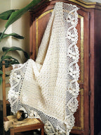 Victorian Lace Afghan Blanket -Vintage Crochet Pattern Worsted Weight 10 ply- Crochet pattern download PDF- English 52" x 83"