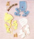 Vintage Baby Hats Mitts- Socks- Bootees & Balaclava Knitting Pattern Download PDF- Birth-6 months 4 ply Fingering-Boys Girls Styles