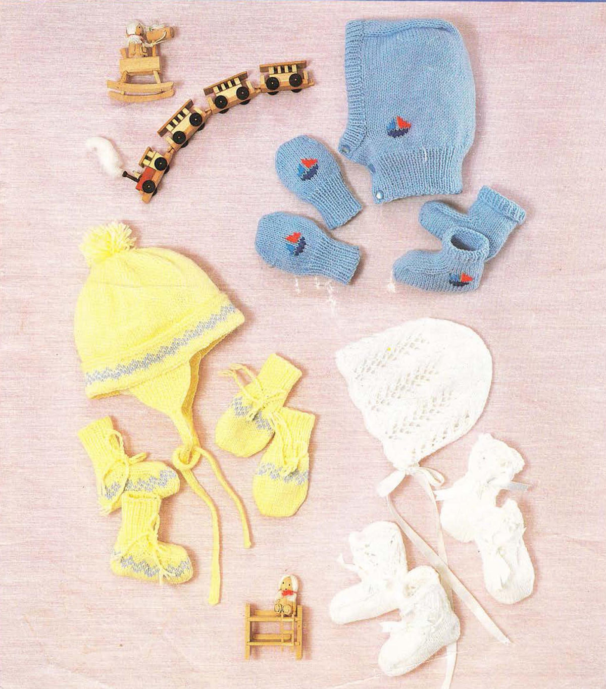 Vintage Baby Hats Mitts- Socks- Bootees & Balaclava Knitting Pattern Download PDF- Birth-6 months 4 ply Fingering-Boys Girls Styles