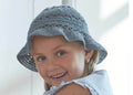 Girl's Crochet Floppy Summer Hat ~Circumference  50-52 cm Denim tweed Cotton  Crochet Pattern pdf Download