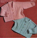 Crochet Baby Cardigans, V neck Round Neck Boy Girls- premature 18" - 19"(Birth-6 months)in 3ply Fingering wool- Crochet Pattern Download PDF