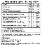 Crochet Baby Cardigans, V neck Round Neck Boy Girls- premature 18" - 19"(Birth-6 months)in 3ply Fingering wool- Crochet Pattern Download PDF