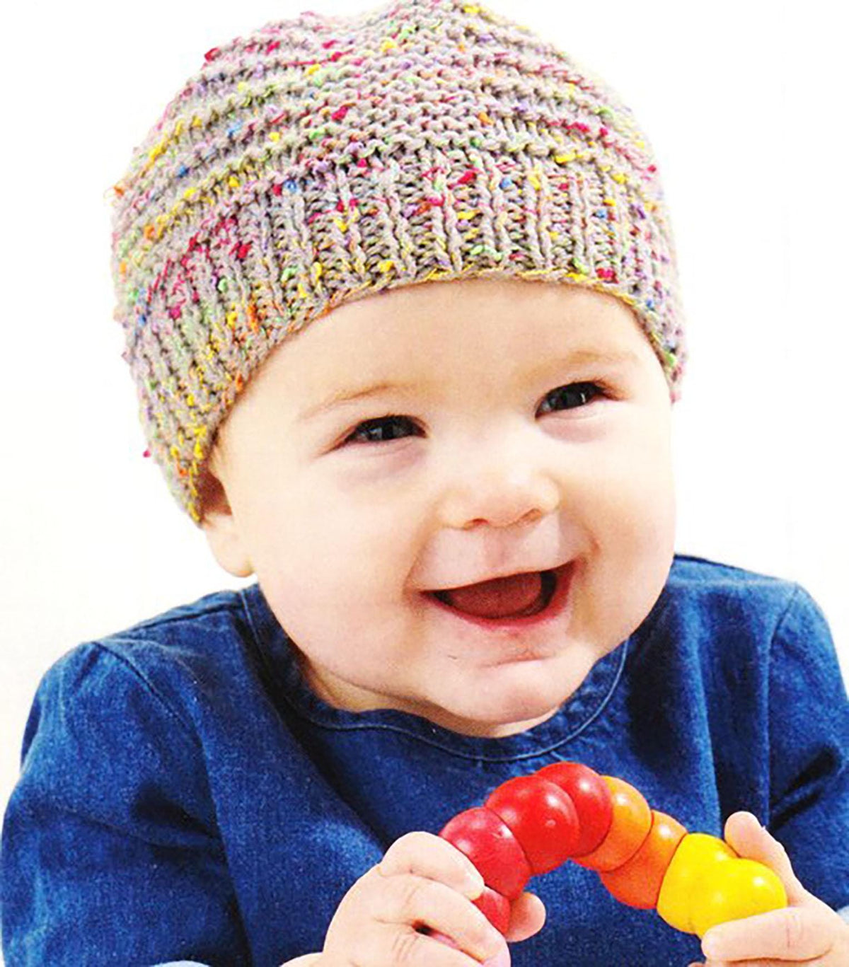 Easy Beginners Winter Knit Hat - Garter Stitch Pull on  DK 8 Ply Light Worsted Knitting Pattern PDF download
