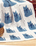 Vintage Crochet Blanket Afghan Cats Kittens 45" x 65" - Worsted 10Ply Yarn ~ Crochet Pattern PDF Instant download
