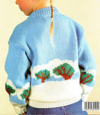 Childrens DK Snow bunnies- Christmas- Festive sweater- Boy Girl Toddler Knit  DK/8 ply- chest 22-34 Ins- download Knitting Pattern PDF