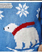 Man's Polar Bear - Christmas- Festive sweater- Jumper-  Chunky Bulky 12 ply- chest 32-58 "download Knitting Pattern PDF- Bottom Up-English