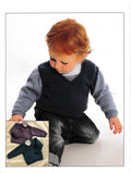Boys  Plain Knit Sweaters- 3 styles on 1 pattern  Knitting Pattern- DK -8Ply wool- Instant Download PDF -14-24" chest   (Premature -3 years)