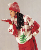 Christmas Sweater Knitting Pattern, Snowflake Tree, Chunky 12 Ply Wool (PDF Download)
