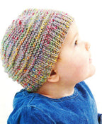 Easy Beginners Winter Knit Hat - Garter Stitch Pull on  DK 8 Ply Light Worsted Knitting Pattern PDF download
