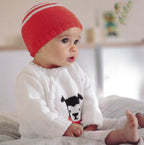 Baby Unusual Dog Motif Cross Front Cardigan and Beanie Hat  Newborn- 24  months" ~ 4 Ply Knitting Pattern PDF Download