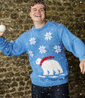 Man's Polar Bear - Christmas- Festive sweater- Jumper-  Chunky Bulky 12 ply- chest 32-58 "download Knitting Pattern PDF- Bottom Up-English