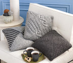 Super Chunky Cushion Covers- Knitting  Pattern,  40-Super chunky super bulky 14 ply yarn -Knitting Pattern PDF Download