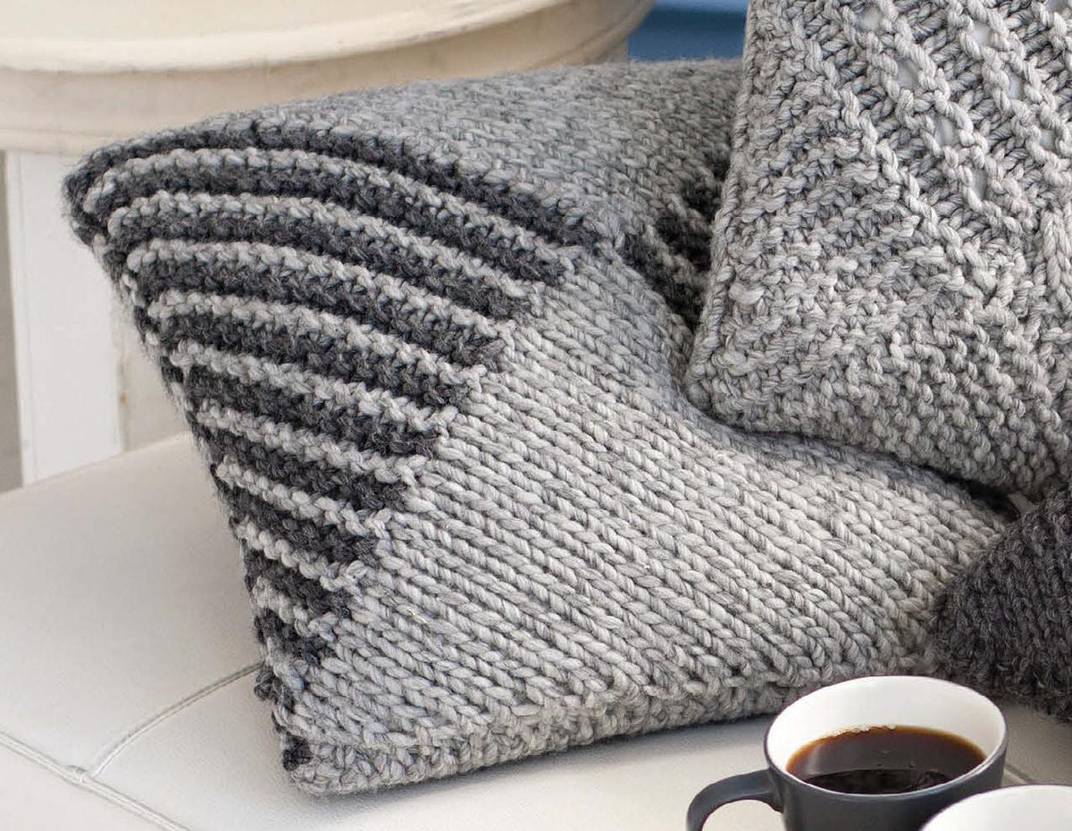Super Chunky Cushion Covers- Knitting  Pattern,  40-Super chunky super bulky 14 ply yarn -Knitting Pattern PDF Download