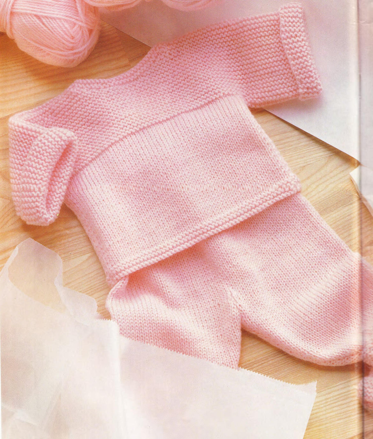 Popular Very Easy baby  Wrap around Jumper & Trousers DK ( 8PLY ) Yarn Fits from Birth up to 9 months