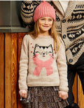 Girls' Cat Sweater Knitting Pattern: Intarsia Design (PDF Download)