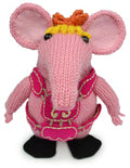 Tiny Clanger knitted toy, authentic, 14.5 cm high. 4 Ply fingering yarn, Fun toy and easy to knit. Vintage knitting pattern, PDF download