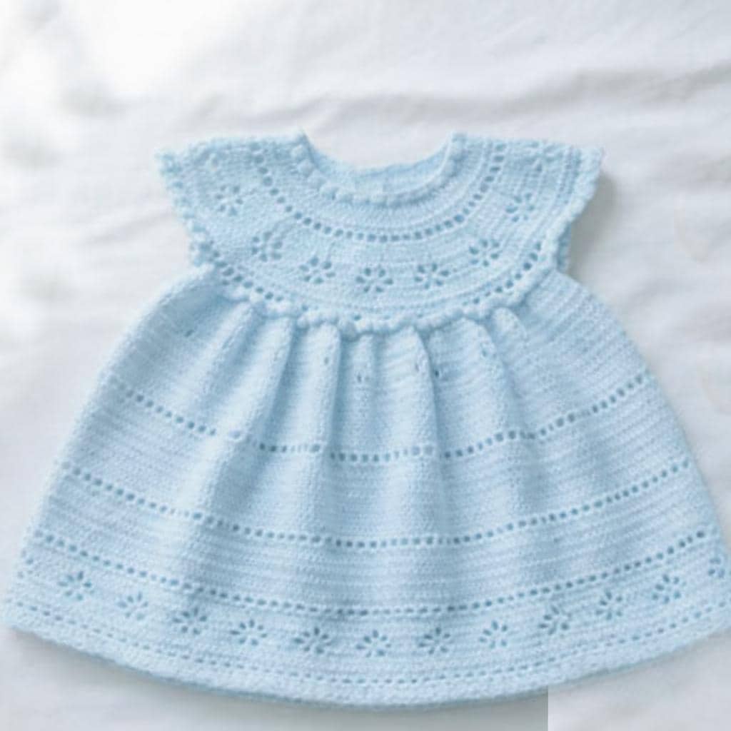Girls Vintage Crochet Dress  & Shoes - Yoked top- party dress Summer dress  18 - 21" Crochet Pattern- Download PDF gorgeous