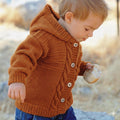 Child's Easy Cable Cardigan-& Hooded Jacket Boy- Girl- Knitting Pattern -Aran(Worsted weight) Instant Download-18-28" chest (Copy)