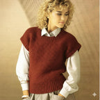 Very Easy Beginner Chunky Wool Sweater Vest Knitting Pattern (Sizes 30-40)