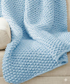 Very Easy Big thick Chunky Baby Blanket  Knitted in Super Chunky Jumbo 250 gram balls  Balls of wool- 47 x 54" Knitting pattern Download PDF