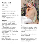 Womens Roll Neck Top drop Sleeve Sweater Poncho Vest Slipover 36"-50"Aran 10 Ply Wool Knitting Pattern PDF download