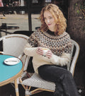 Fair Isle Norwegian Sweater Traditional Round Neck Top down jumper  Bust 32-50" ~ PDF Knitting Pattern Download- with Chart 10 ply worsted