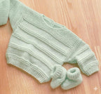 Popular Very Easy baby Jumper and Socks DK ( 8PLY ) Yarn Fits from 3 months up to 9 months