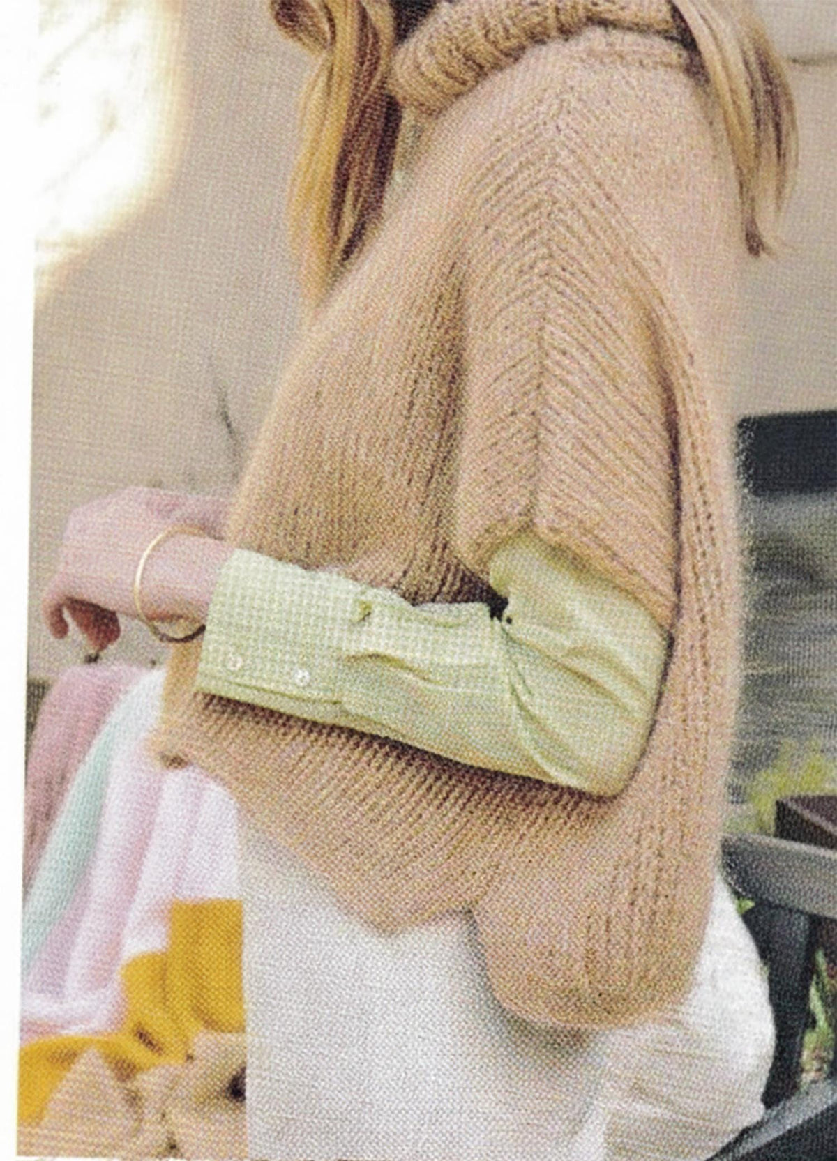 Womens Roll Neck Top drop Sleeve Sweater Poncho Vest Slipover 36"-50"Aran 10 Ply Wool Knitting Pattern PDF download