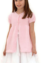 Girls Plain  & Moss stitch short sleeved Cardigan Jacket Fits (2 - 6yrs)  4 Ply fingering Knitting Pattern pdf Instant Download Fairly Easy