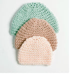 Easy Baby Crochet Hats 6 hats to crochet in 4 Ply Fingering sizes up from, 1- 6 Months, crochet pattern download PDF