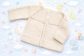 Baby Children’s Jacket Cardigan Garter Stitch Yoke Easy Stitches Newborn 0 -9 months ~ 3, 4 & DK 8 ply yarn pdf instant download