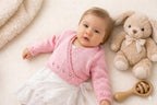 Baby Wrap over Cardigan Jacket Ballet Top Kimono ~ 0 - 6 months -4 Ply