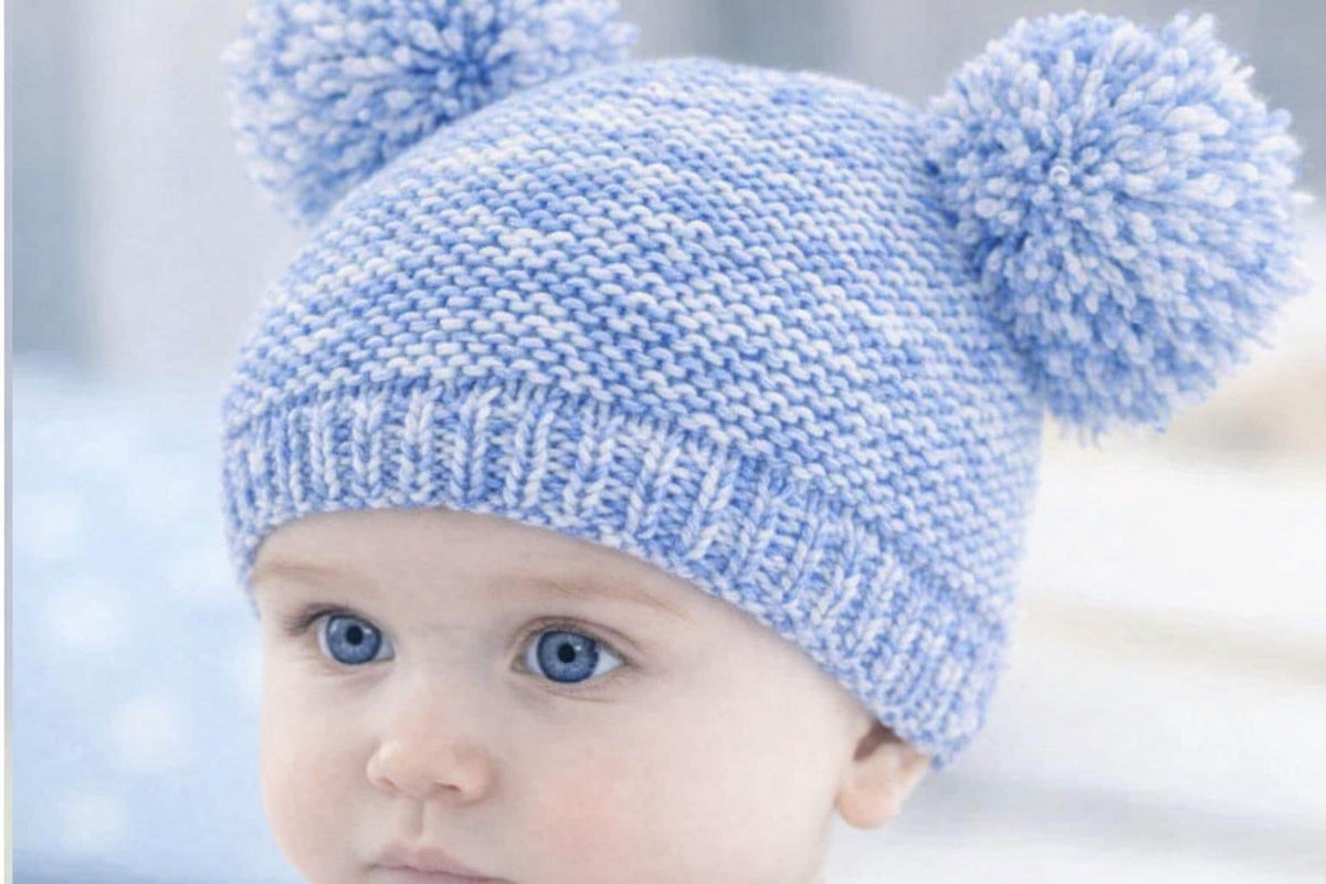 Easy Knit Hats - Garter Stitch - Helmet - Pull on Pointed - Hat Flower ~ 0 - 7yrs DK 8 Ply Light Worsted Knitting Pattern PDF download