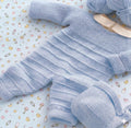 Popular  Easy baby All in one combination & Hat  DK ( 8PLY ) Yarn Fits from Birth up to 9 months- Knitting pattern  Download PDF