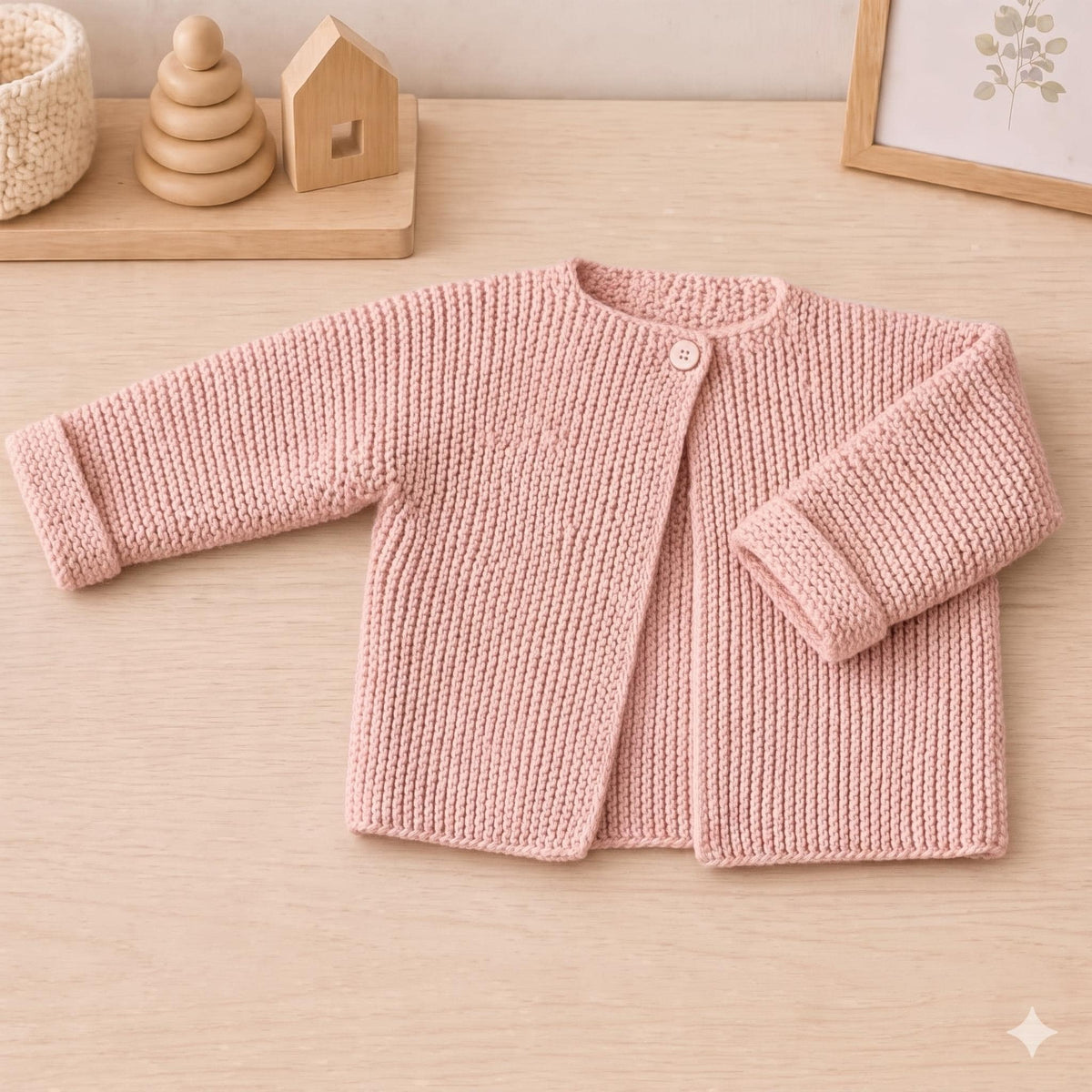 Easy Baby Cardigan Jacket Coat Top Matinee Boy Girl Garter Stitch Sideways