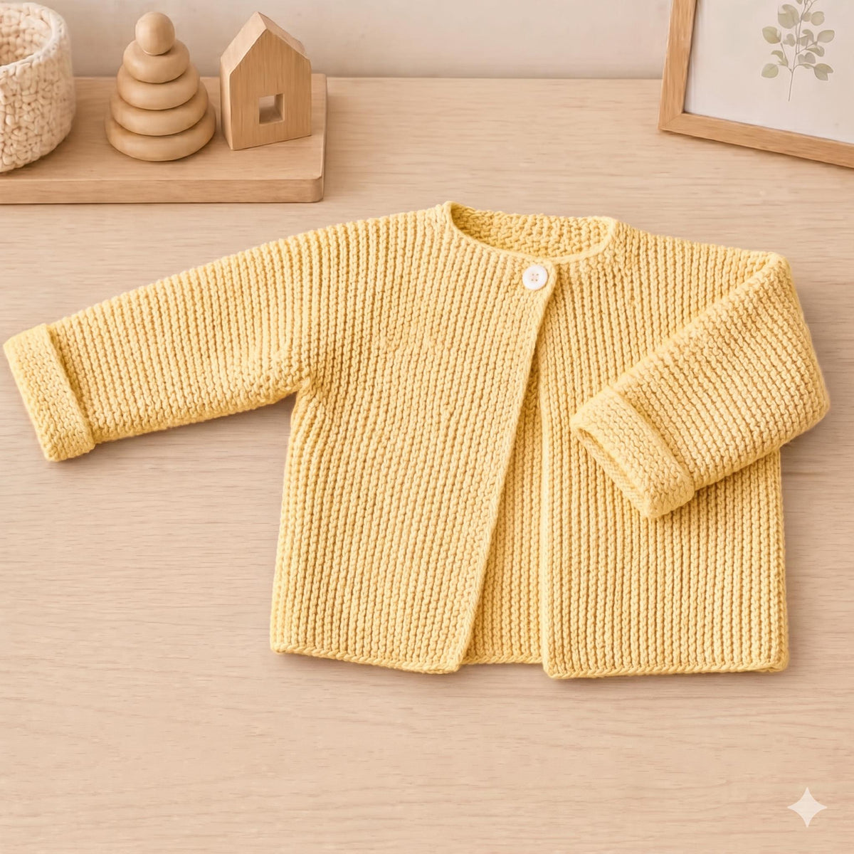 Easy Baby Cardigan Jacket Coat Top Matinee Boy Girl Garter Stitch Sideways