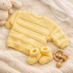 Popular Very Easy baby Jumper and Socks DK ( 8PLY ) Yarn Fits from 3 months up to 9 months
