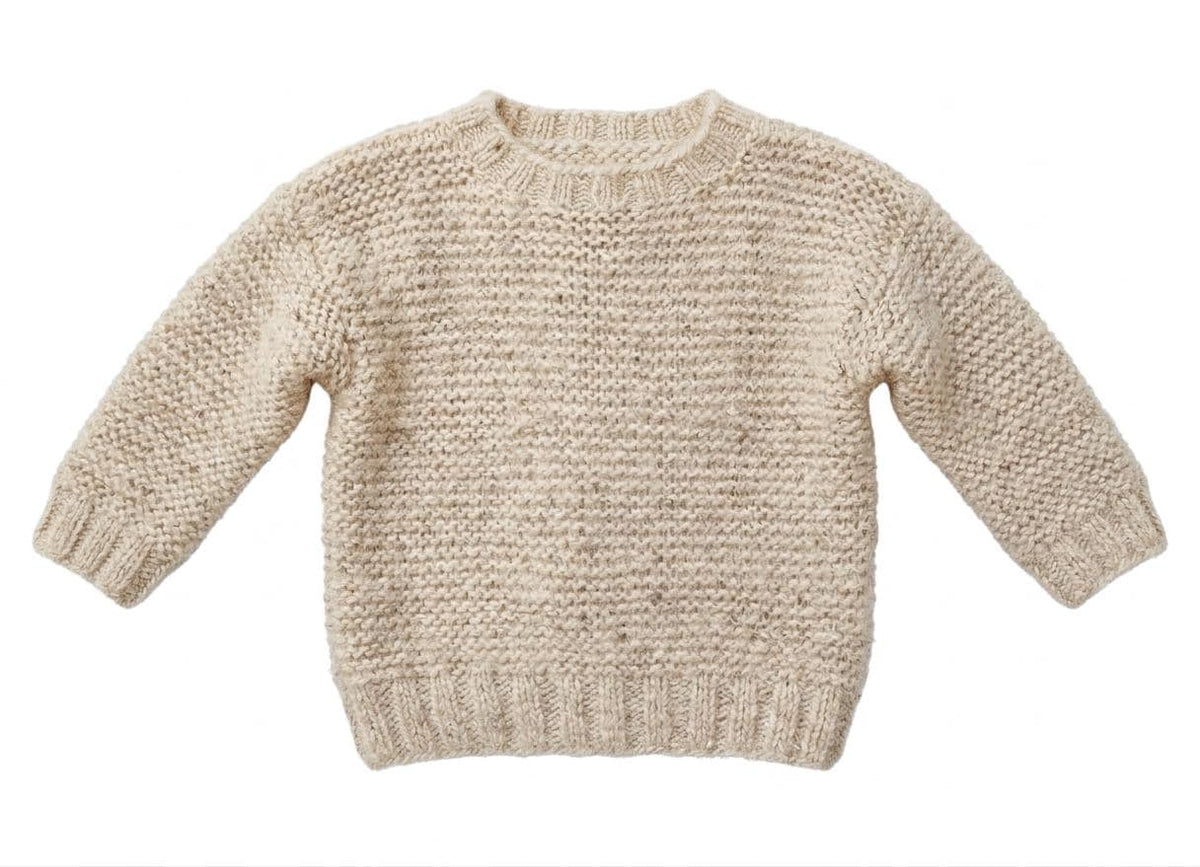 Easy Round Neck Garter Stitch Baby sweater~ 6mth - 8 years Toddler Child Kids ~ Aran 10 Ply Yarn Knitting Pattern Digital PDF Download