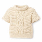Child's Cable  Pullover short sleeved Knitting Pattern - Aran 10 Ply Worsted3-10 years)  Download PDF