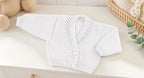 Baby Crossover Cardigan Knitting Pattern DK 16–22” Chest PDF Download
