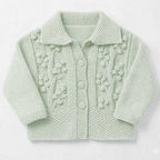 Childs Cardigan Bobble Moss stitch - collar- DK-  8 Ply light Worsted wool  -Knitting Pattern- PDF- Digital Download 16 - 26"