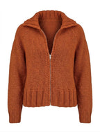 Woman's Girls Childs Zipped front Jacket with collar Very Easy quick Knit~ Chunky- Bulky 12 Ply  yarn 26-40" Knitting pattern -Download PDF