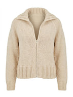 Woman's Girls Childs Zipped front Jacket with collar Very Easy quick Knit~ Chunky- Bulky 12 Ply  yarn 26-40" Knitting pattern -Download PDF