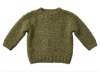 Easy Round Neck Garter Stitch Baby sweater~ 6mth - 8 years Toddler Child Kids ~ Aran 10 Ply Yarn Knitting Pattern Digital PDF Download