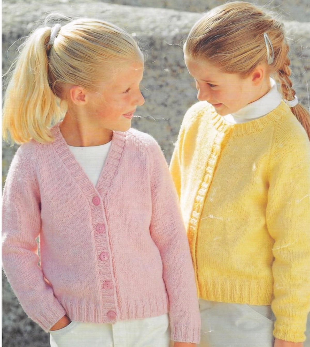 Easy Child's Cardigan Round or V Neck, Raglan Sleeve, Boy or Girl 22 - 32 inch Chest ~DK 8Ply Knitting Pattern PDF Instant download