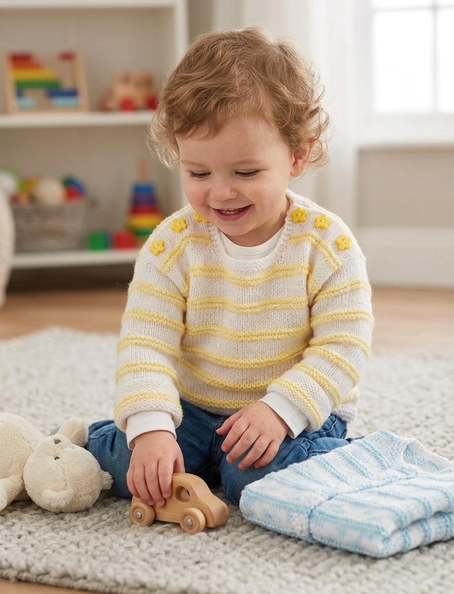 Baby Easy Knit Cardigan & Jumper -Knitting pattern - 16 - 20" -DK - 8Ply Light Worsted  Download PDF- Has Pen Marks be aware before purchase