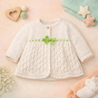 Baby Girl Lacy Matinee Jacket Picot Edging 46 - 48 cm chest  DK 8PLY Light worsted wool- Knitting pattern